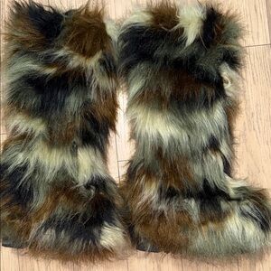 Faux Fur Leg Warmers